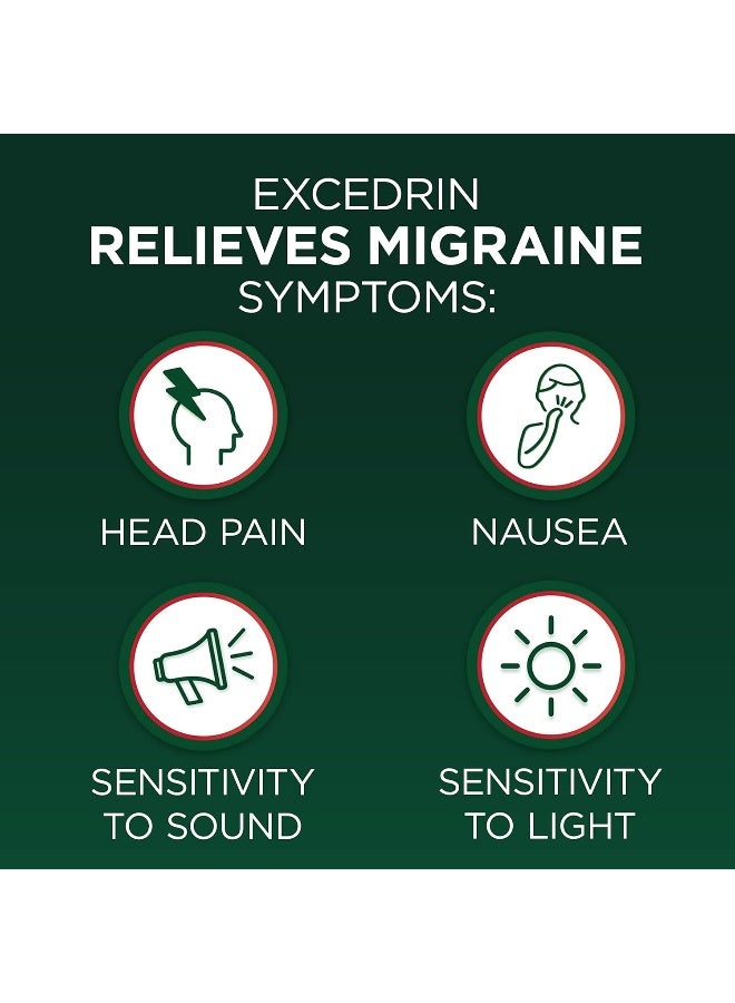 EXCEDRIN أقراص إكستيدرین لتخفيف أعراض الصداع النصفي - 200 حبة - Image 5